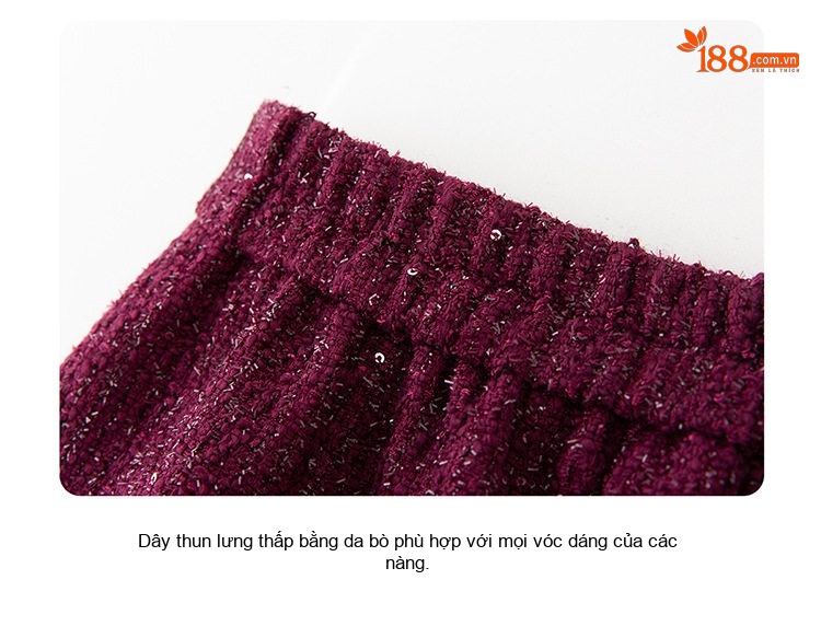 Set Áo Khoác Lửng và Chân Váy Tiểu Thư Phong Cách Thanh Lịch Màu Xám, Đỏ, Nâu chi tiết 9