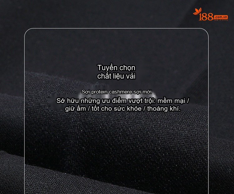 Quần Tây Nam Ống Đứng Vải Wool Dày Dặn Chống Nhăn Co Giãn Không Ly Màu Đen chi tiết 5