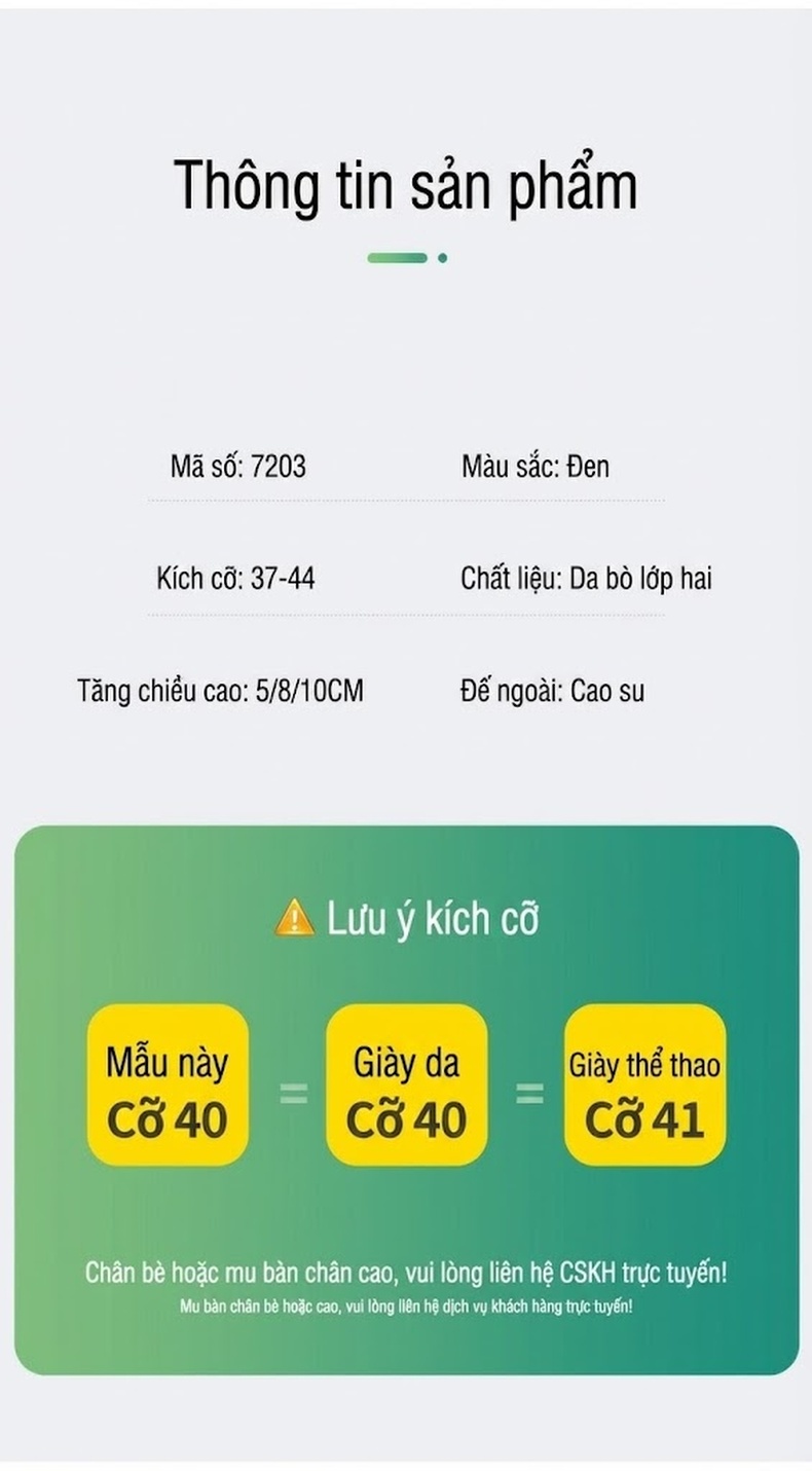 Giày Tây Buộc Dây Nam Da Bò Chiều Cao Đế 8cm Phong Cách Anh Quốc Màu Đen chi tiết 5