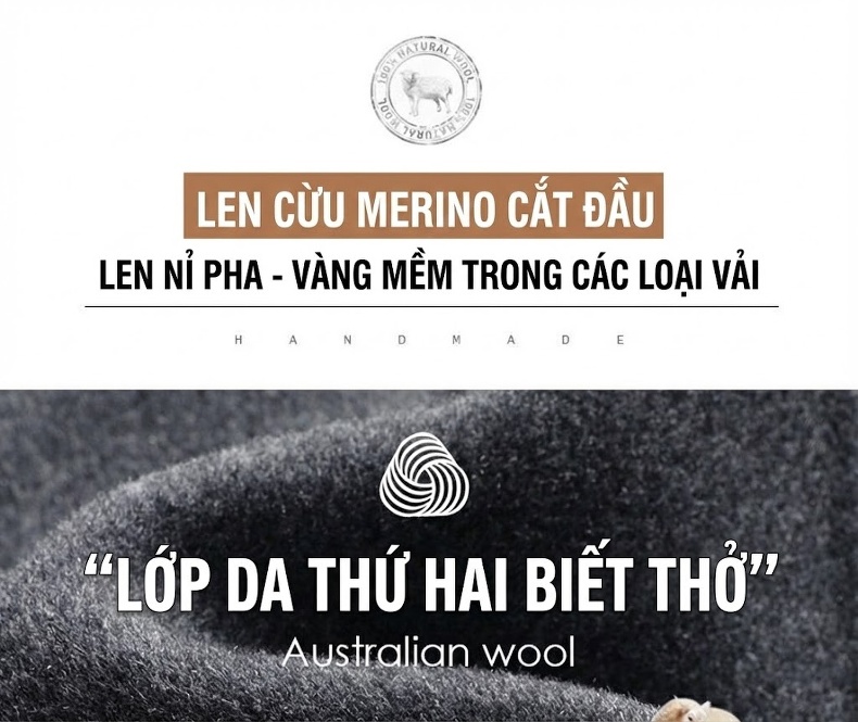 Áo Khoác Dạ Nam Lông Cổ Chồn Tháo Rời Lót Lông Vũ Màu Xám, Xanh Navy, Đen chi tiết 2