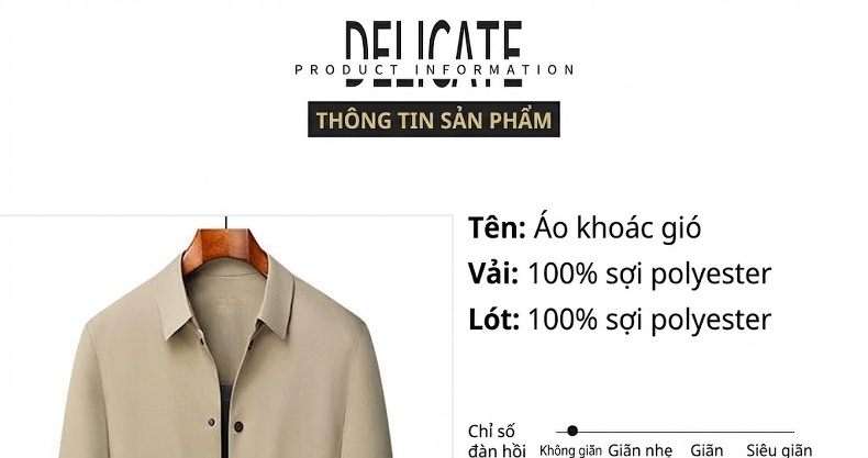 Áo Khoác Gió Nam Dáng Dài Vừa Cổ Bẻ Phong Cách Công Sở Màu Xanh Navy, Kem chi tiết 2