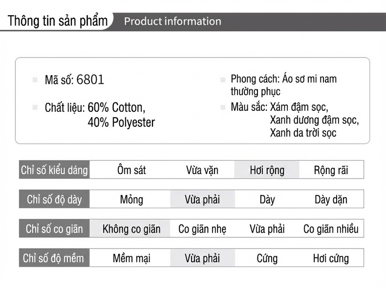 Áo Sơ Mi Nam Dài Tay Kẻ Sọc Cổ Bẻ Phong Cách Casual chi tiết 6