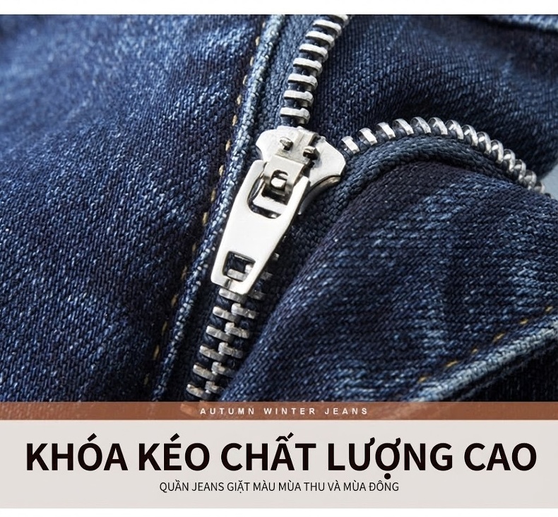 Quần Jean Dài Nam Ống Suông Phong Cách Hàn Quốc Co Giãn Thoải Mái Màu Xanh Dương, Đen chi tiết 22