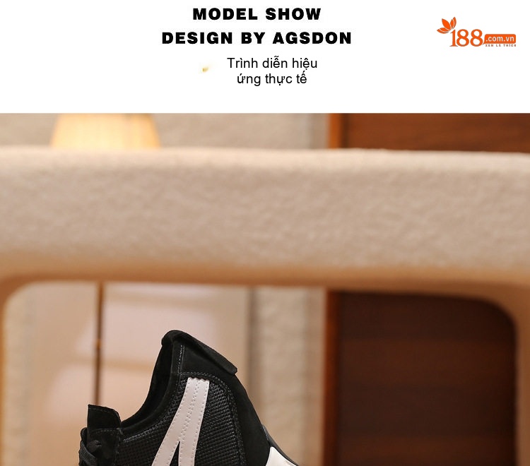 Giày Sneaker Nữ Đế Dày 12cm Vải Lưới Thoáng Khí Phong Cách Thể Thao Màu Hồng, Xám, Đen chi tiết 3