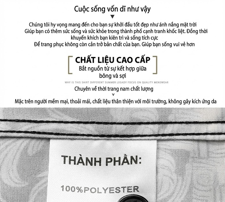 Áo Sơ Mi Dài Tay Nam In Họa Tiết Cột La Mã Chống Nhăn Không Cần Là Màu Đen, Trắng, Vàng chi tiết 3