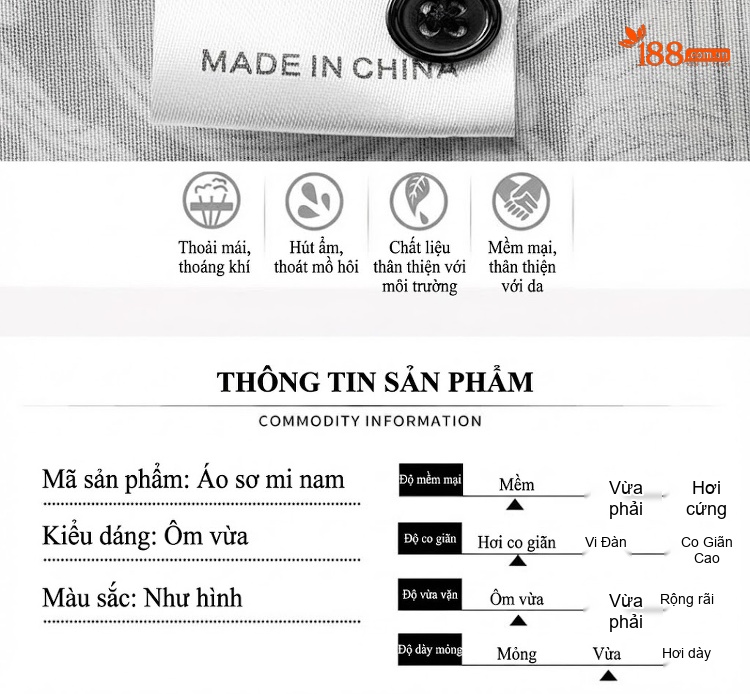 Áo Sơ Mi Dài Tay Nam In Họa Tiết Cột La Mã Chống Nhăn Không Cần Là Màu Đen, Trắng, Vàng chi tiết 4