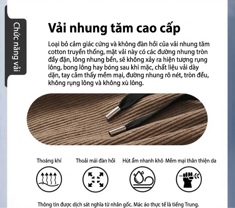 Quần Dài Nam Ống Suông Retro Phong Cách Công Sở Lưng Thun Thoải Mái Màu Đen, Nâu, Xám, Xanh... chi tiết 7