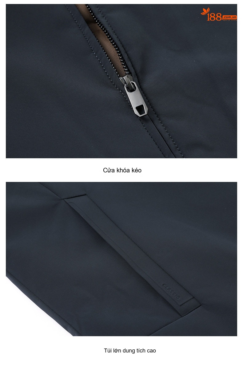 Áo Khoác Phao Nam Lông Vũ 90% Mới Giữ Ấm Phong Cách Doanh Nhân Màu Xanh Navy, Đen, Xám chi tiết 28