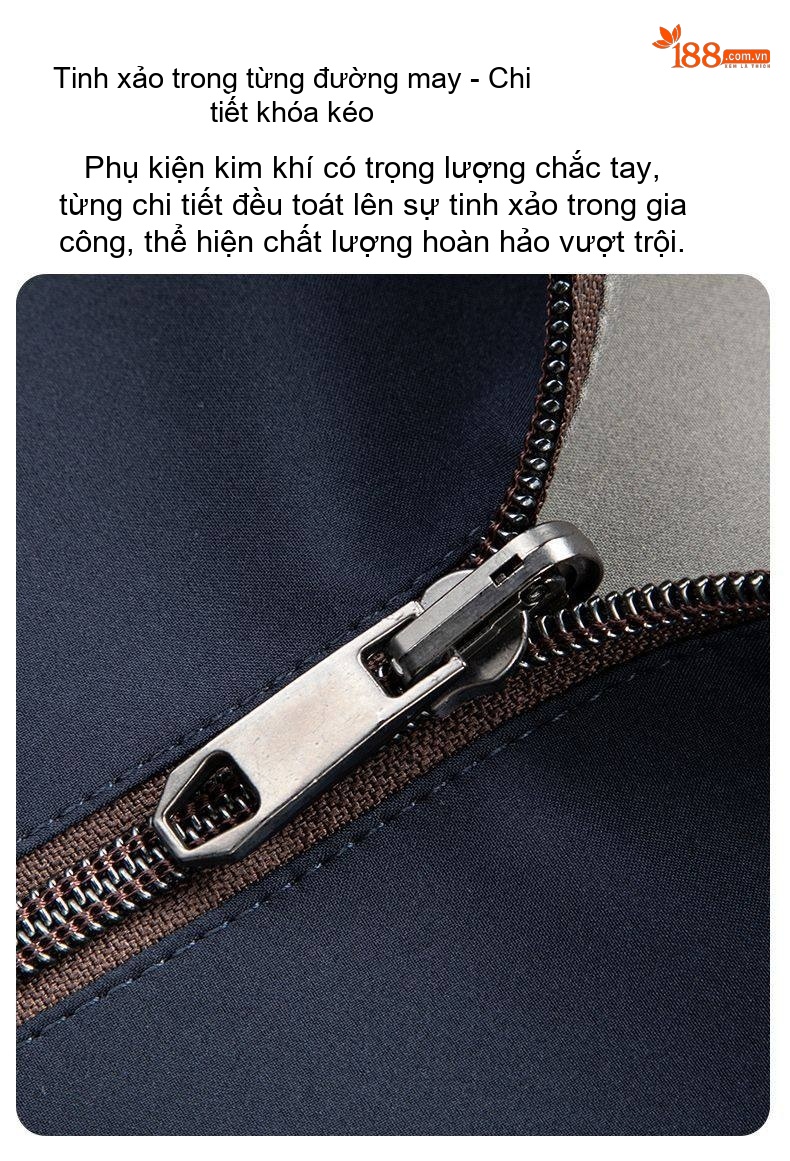Áo Khoác Nam Hai Mặt Thu Đông Có Mũ Trùm Đầu Màu Xanh Navy, Xám chi tiết 8