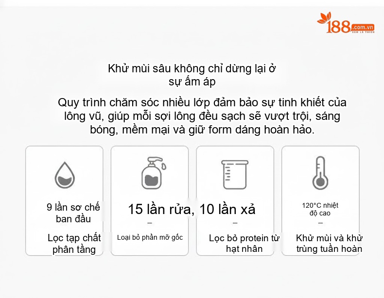 Áo khoác lông vũ dáng rộng mũ trùm đầu phong cách cặp đôi chi tiết 6