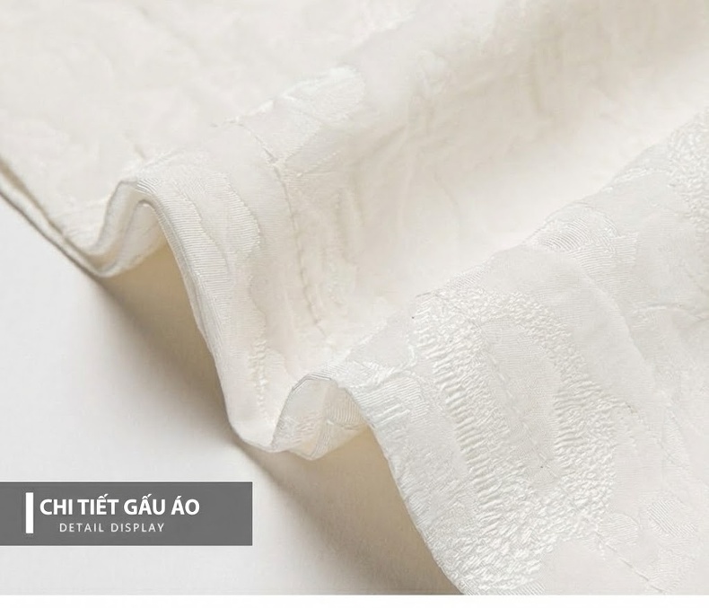 Áo Thun Polo Nam Ngắn Tay Lụa Tơ Tằm Jacquard Trung Niên Phong Cách Casual Màu Trắng chi tiết 12