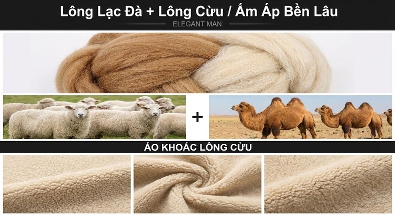 Áo Vest Nam Hai Mặt Dạ Lông Cừu Dáng Ôm Phong Cách Doanh Nhân Màu Nâu, Xám chi tiết 5