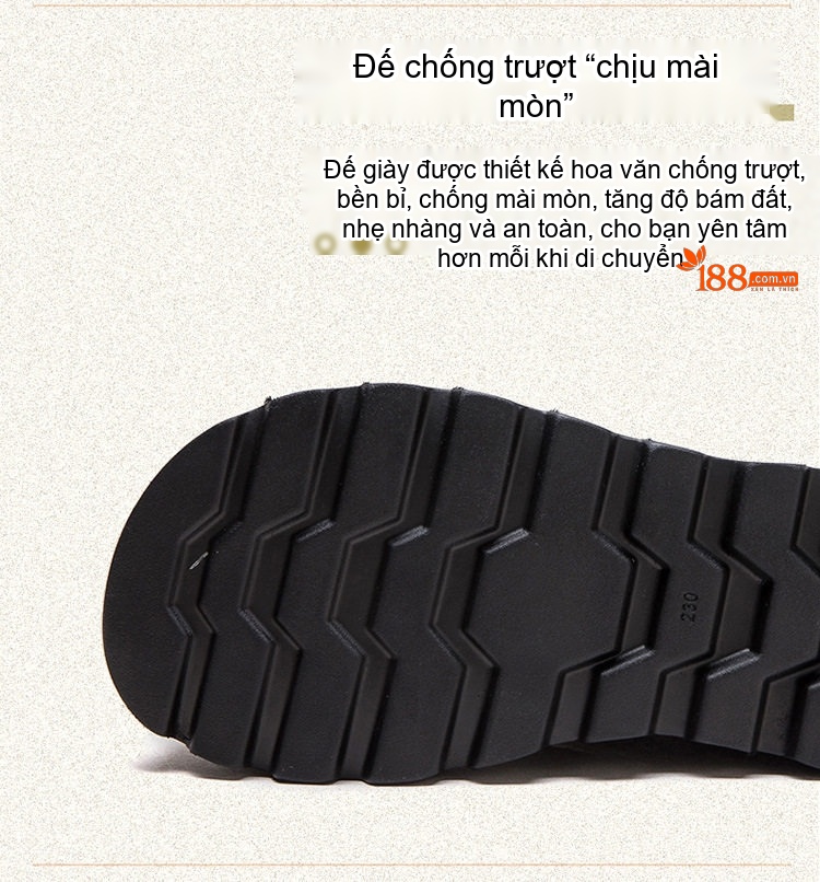 Dép Sục Nữ Đế Dày Da Bóng Chiều Cao Đế Khoảng 5cm Màu Đen, Nâu chi tiết 6