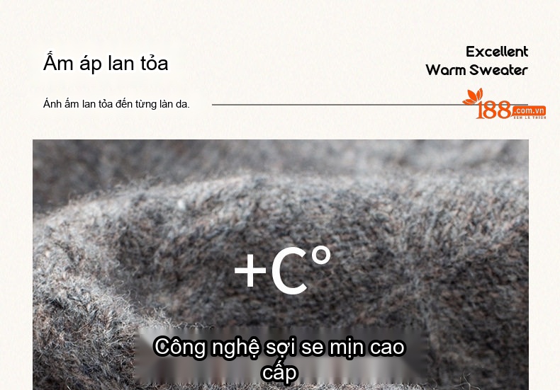 Áo Len Nam 100% Lông Cừu Cashmere Dệt Kim Cổ Bán Tròn Họa Tiết Màu Nâu, Xám, Xanh Đen... chi tiết 3