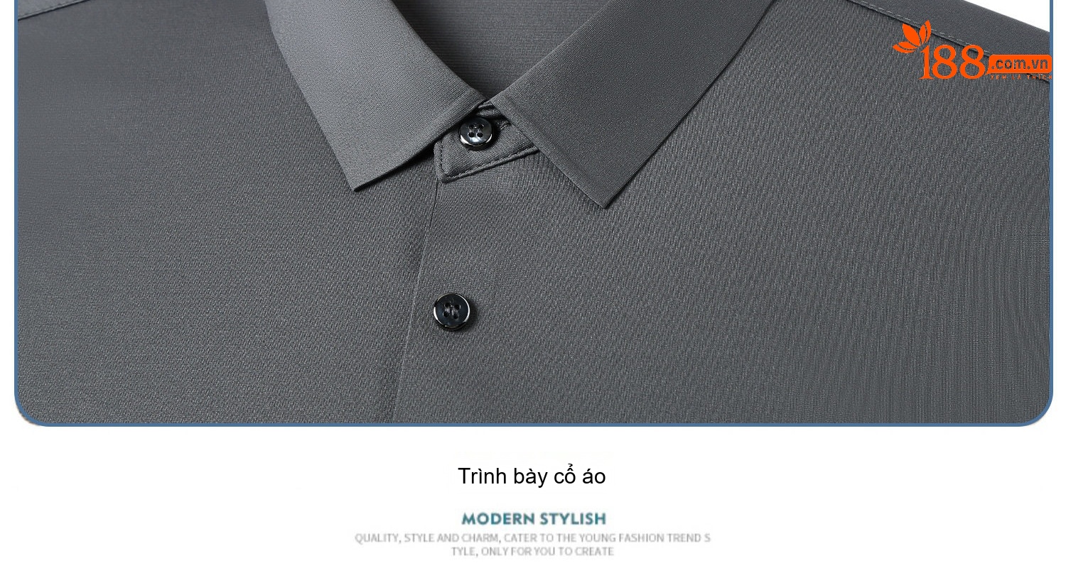 Áo Polo Nam Tay Ngắn Sợi Tằm Thượng Hạng Cổ Bẻ Phong Cách Business Casual Màu Đen, Đỏ, Xám, Xanh... chi tiết 36