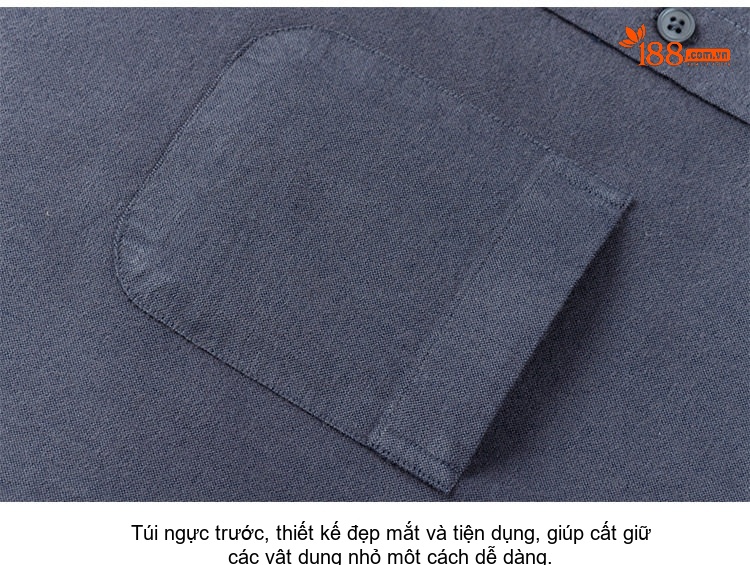 Áo Sơ Mi Tay Dài Nam Cotton Oxford Dáng Ôm Màu Trắng, Xanh Dương, Xám, Xanh Lá... chi tiết 39