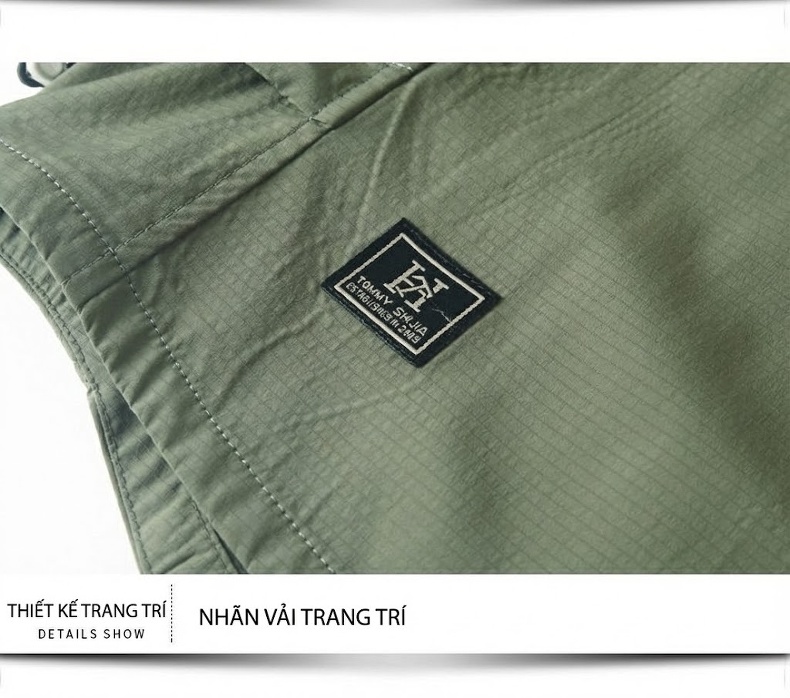 Áo Khoác Nam Cổ Sơ Mi Mỏng Nhẹ Màu Xanh Olive, Đen chi tiết 27