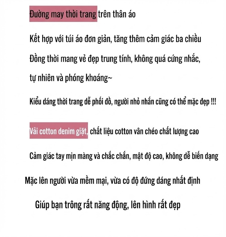 Áo Khoác Jean Nữ Dáng Dài Tay Lửng Khóa Kéo Túi Hộp Phong Cách Hàn Quốc Màu Xanh Jean chi tiết 4