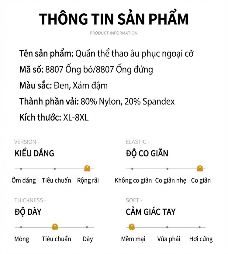 Quần dài nam thể thao ống bo vải mỏng thoáng khí chi tiết 9