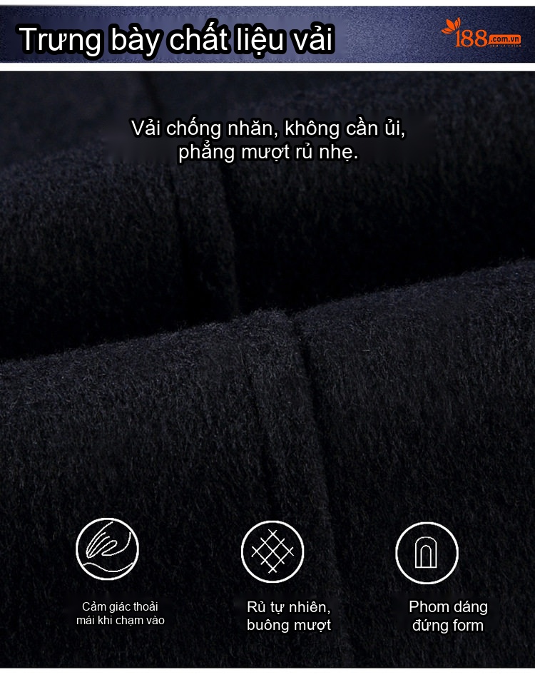 Áo Khoác Dạ Nam Hai Mặt Lót Lông Vũ Dày Dặn Ấm Áp chi tiết 4
