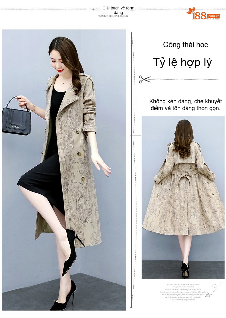 Áo Khoác Trench Coat Nữ Dáng Dài Chất Liệu Lông Hươu Màu Be chi tiết 7