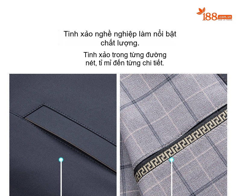 Áo Khoác Nam Dáng Suông Cổ Bẻ Khóa Kéo Phong Cách Doanh Nhân Màu Xanh Navy, Be chi tiết 11