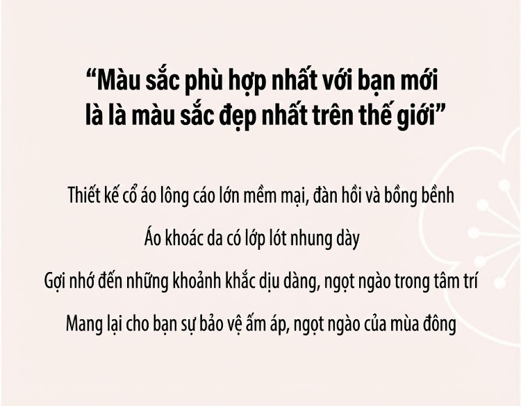 Áo Khoác Da Nữ Cổ Lông Cáo Có Thể Tháo Rời Lót Lông Dày Dặn Màu Nâu chi tiết 5