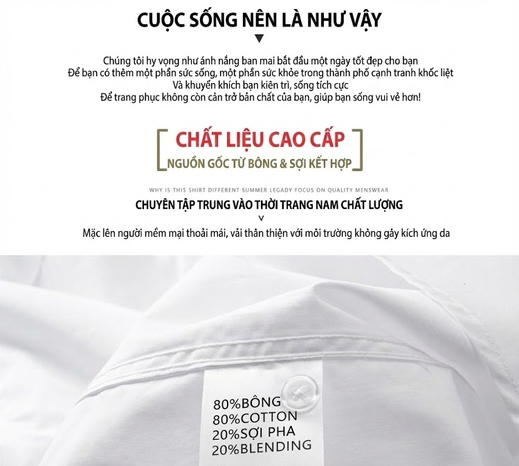 Áo Sơ Mi Nam Dài Tay Đính Đá Phong Cách Xuân Hè Màu Trắng chi tiết 4