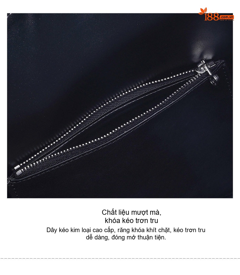 Túi Tote Nữ Da Bò Mini Kiểu Dáng Tối Giản Màu Đen, Nâu chi tiết 13