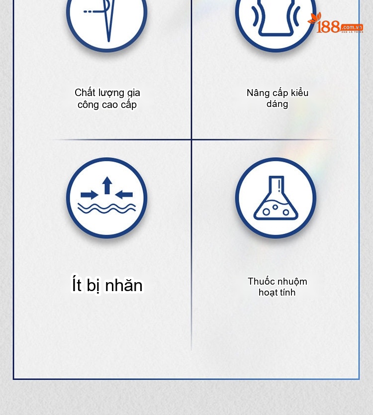 Áo Polo Nam Cotton Tay Ngắn Form Rộng Cổ Bẻ Thanh Lịch Màu Trắng, Xanh Đen, Xanh Navy chi tiết 3