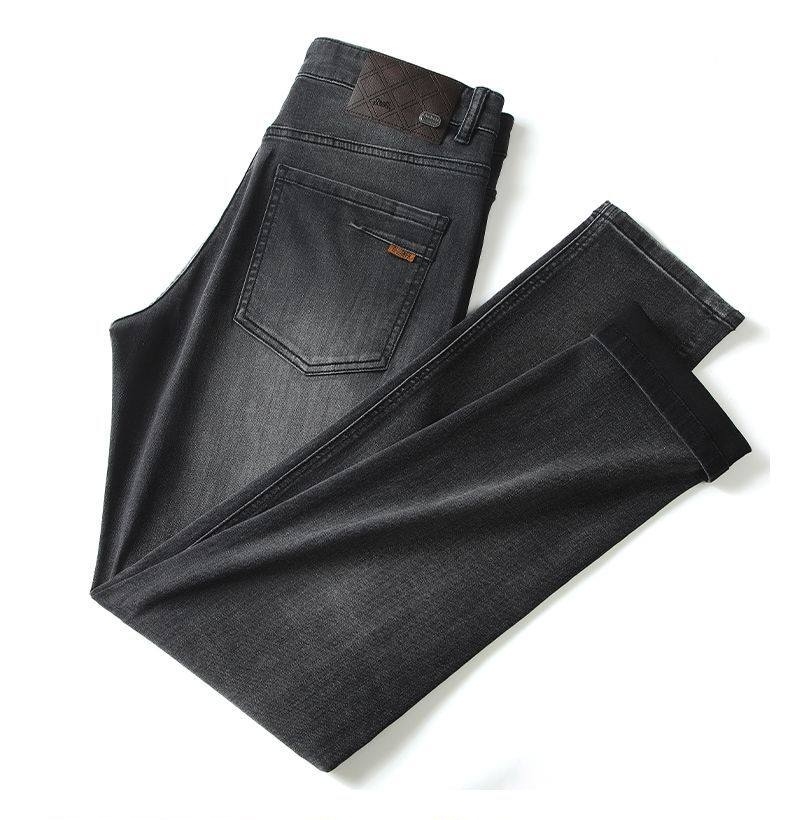 Quần Jeans Nam Ống Đứng Co Giãn Thoải Mái Màu Đen, Xám chi tiết 5