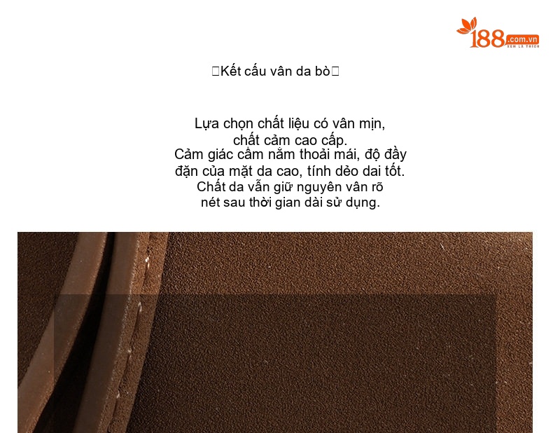 Túi Xách Tay/Đeo Vai Nữ Da Bò Mềm Kiểu Bucket Retro Công Sở Dung Tích Lớn Màu Nâu chi tiết 8