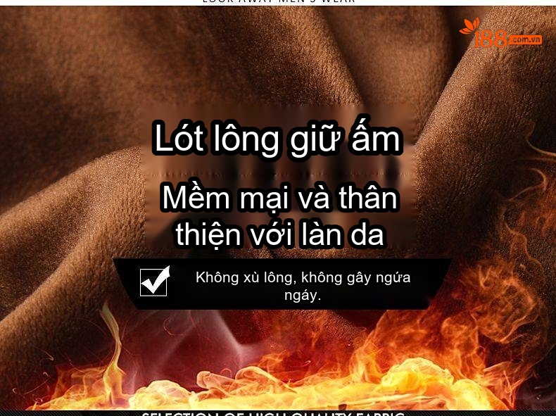 Quần Jean Nam Dáng Suông Dài Lót Lông Dày Ấm Màu Xanh Đậm chi tiết 29