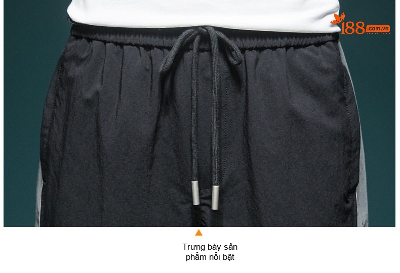 Quần jogger nam bo gấu mùa hè chất liệu mỏng nhẹ thoáng khí, form rộng thể thao chi tiết 18