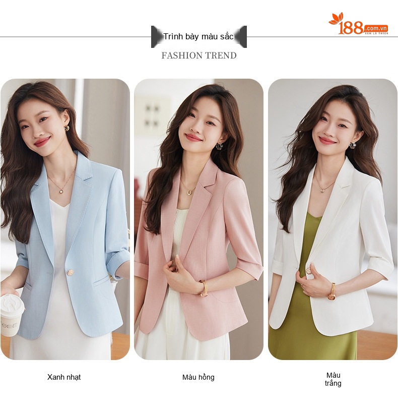 Áo Vest Nữ Tay Lỡ Dáng Ôm Phong Cách Hàn Quốc Màu Trắng, Hồng, Xanh Nhạt chi tiết 10