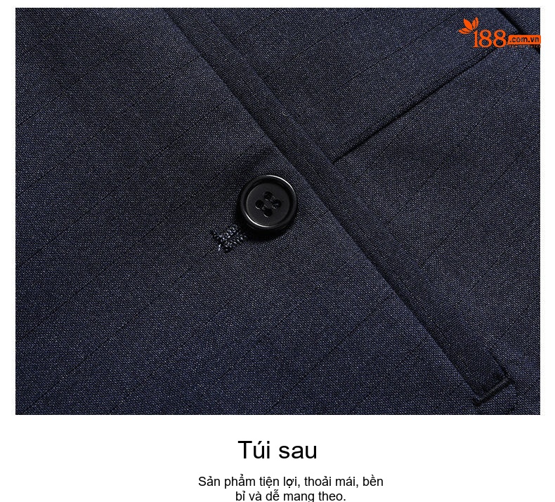 Bộ Vest Nam Wool Lịch Lãm Công Sở Mùa Thu Đông Màu Xanh Navy chi tiết 20