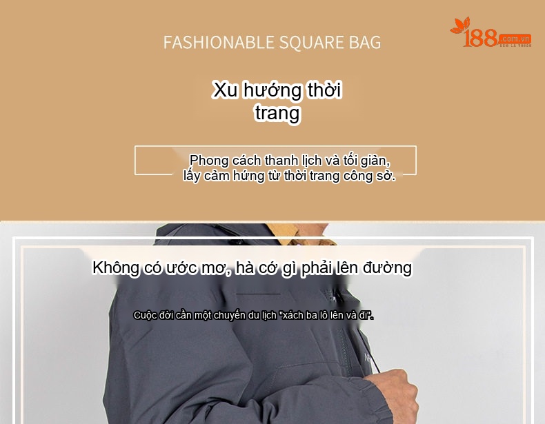 Túi Đeo Vai Nam Da Bò Dáng Ngang Dung Tích Lớn Màu Đen chi tiết 3
