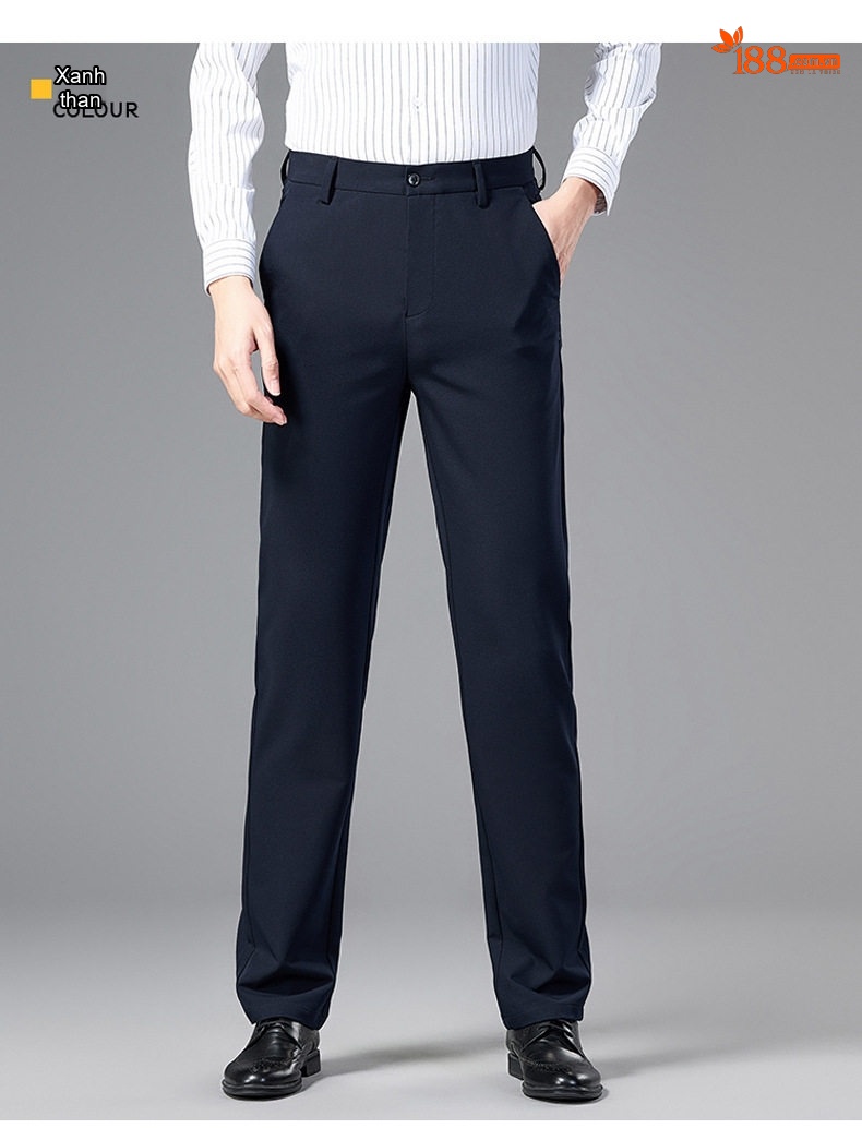 Quần Tây Nam Ống Côn Dáng Dài Mỏng Nhẹ Màu Đen, Xám, Xanh Navy chi tiết 6