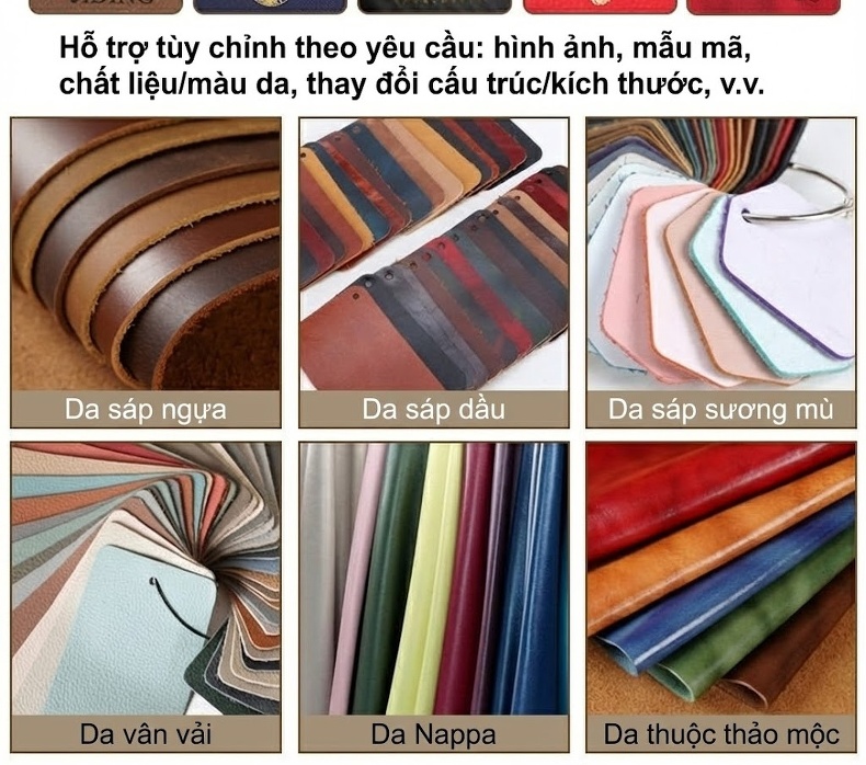 Ví Ngắn Nam Da Bò RFID Chống Trộm Cổ Điển Màu Nâu, Đen chi tiết 4