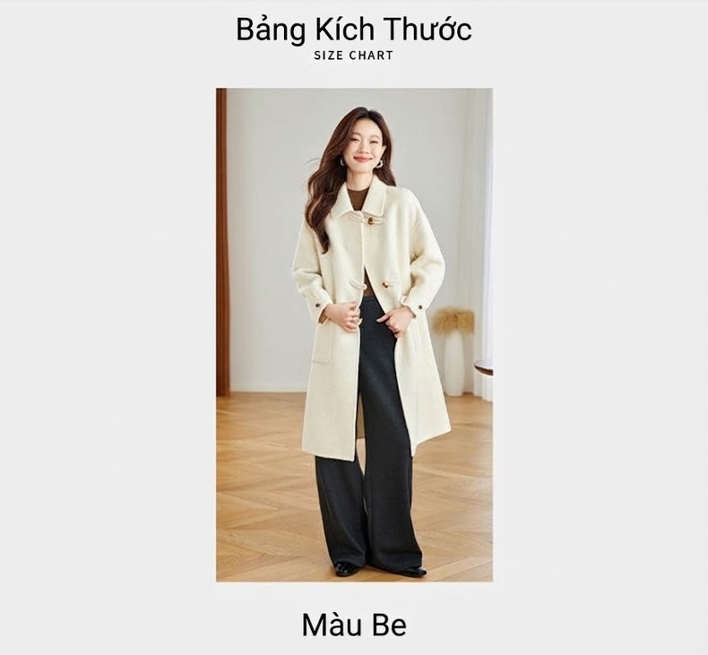 Áo Khoác Dạ Nữ Cổ Điển Khuy Nút Trung Hoa Màu Đỏ, Trắng Kem, Đen chi tiết 17