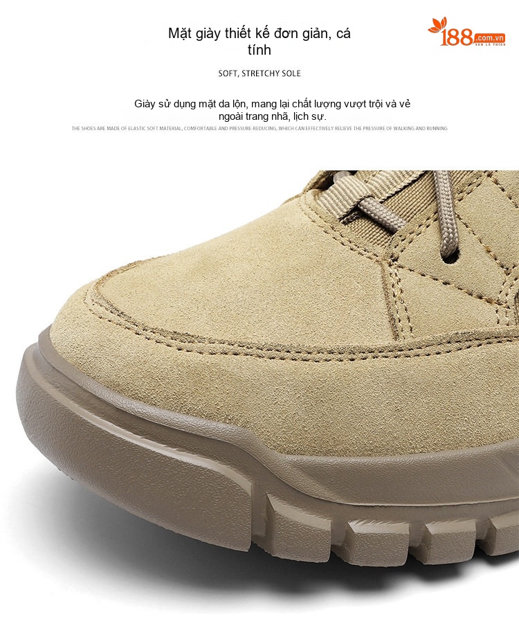 Giày Boot Martin Nam Cao Cổ Vải Canvas Đế Cao 4cm chi tiết 8
