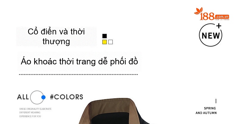 Áo Khoác Bomber Nam Cổ Trụ Phong Cách Công Sở Màu Be, Đen, Xanh chi tiết 1