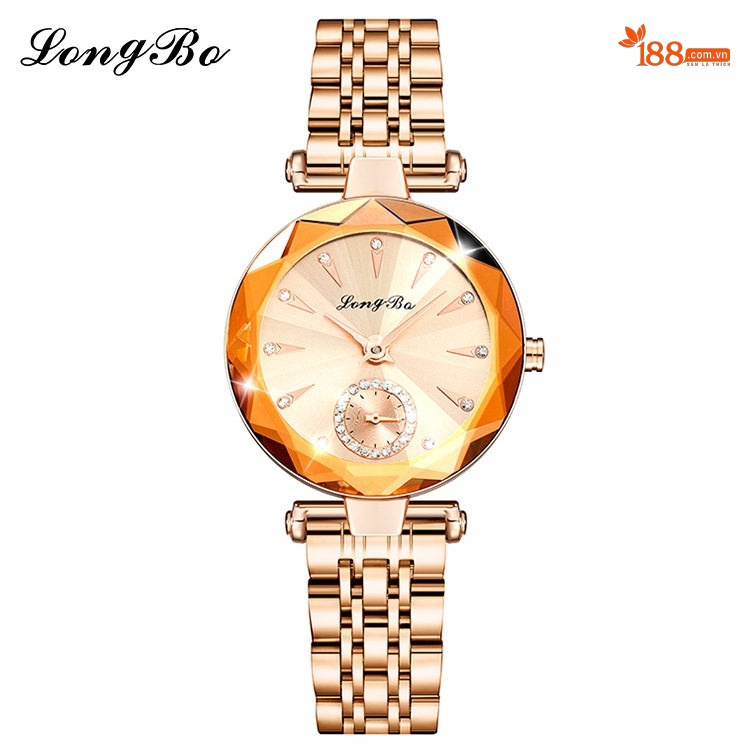 Đồng Hồ Nữ Longbo Kim Loại Hai Kim Rưỡi Chống Nước Phong Cách Tối Giản Màu Xanh Dương, Xanh Lá, Vàng, Tím...