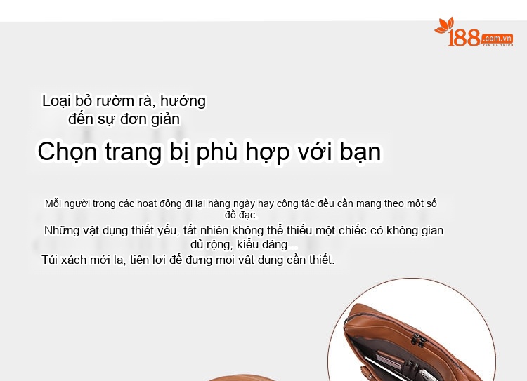 Túi Đựng Laptop Nam Da Bò Công Sở Văn Phòng Có Dây Đeo Chéo Màu Nâu chi tiết 6