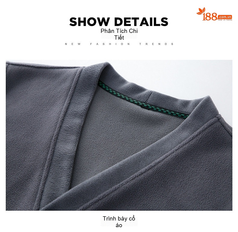 Áo Khoác Cardigan Nam Dệt Kim Lông Cừu Non Khóa Cài Túi Hộp Phong Cách Hàn Quốc Màu Xám, Nâu, Đen, Xanh... chi tiết 23