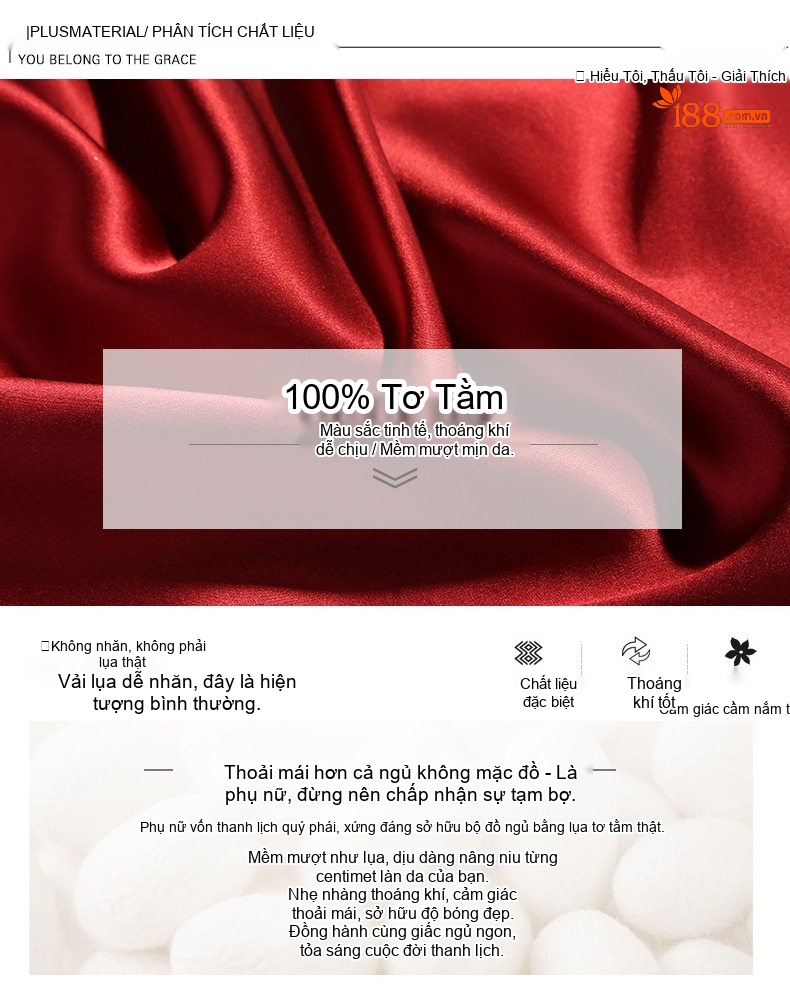 Váy Ngủ Lụa Tằm 100% Dáng Dài Hai Dây Gợi Cảm Màu Đỏ, Đen, Hồng chi tiết 3