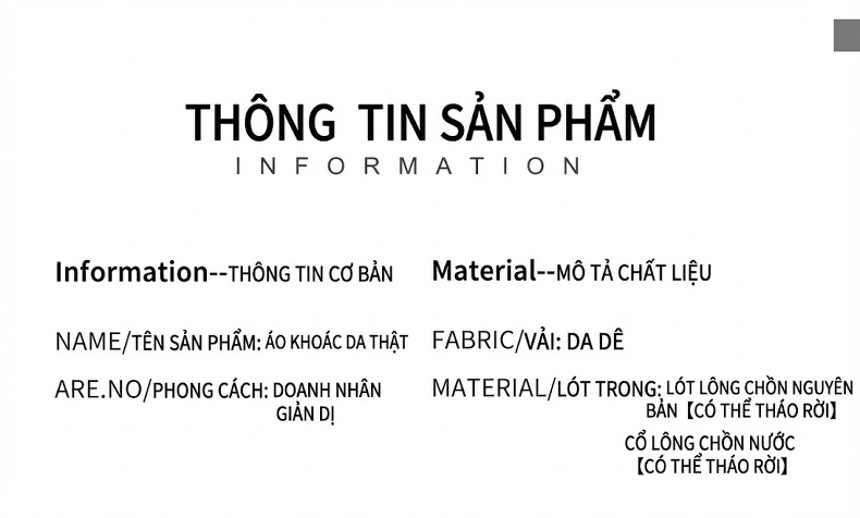 Áo Khoác Da Cừu Nam Trung Niên Lót Lông Chồn Dáng Dài Màu Nâu chi tiết 6