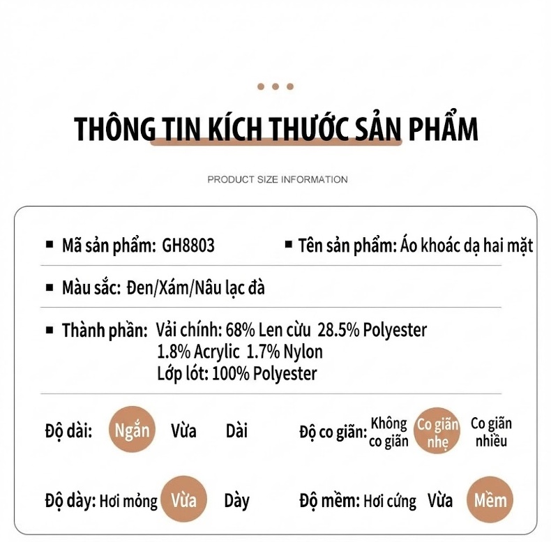 Áo Vest Nam Hai Lớp Lông Cừu Thủ Công Màu Xám, Đen chi tiết 14
