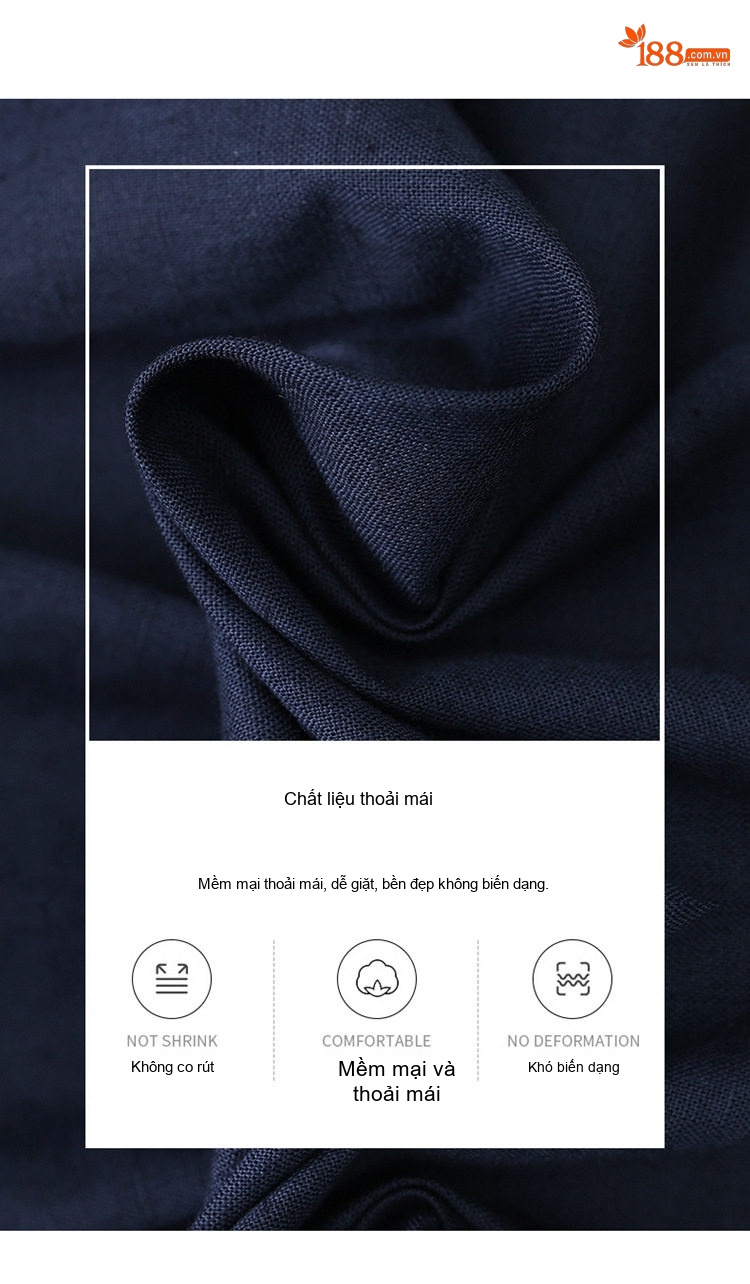 Váy Sơ Mi Nữ Dáng Suông Cotton Linen Phong Cách Retro Màu Xanh Navy, Tím, Nâu, Xanh Lá... chi tiết 11