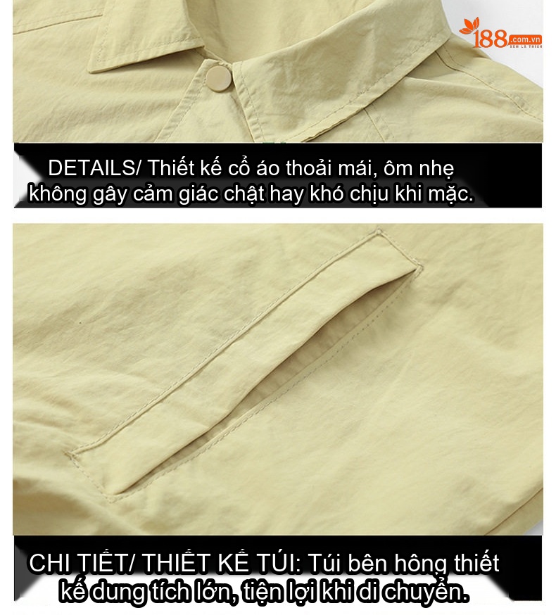 Áo Khoác Nam Kiểu Công Sở Retro Dáng Rộng Phong Cách Thể Thao Màu Vàng, Kem, Đen chi tiết 10